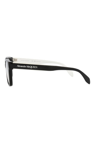 Alexander McQueen AM0358O Black Eyeglasses-AmbrogioShoes