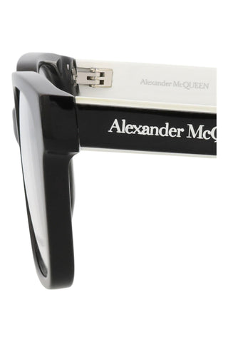 Alexander McQueen AM0358O Black Eyeglasses-AmbrogioShoes