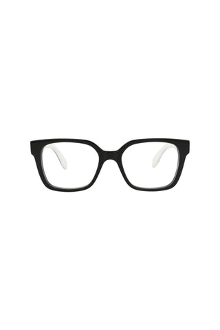 Alexander McQueen AM0358O Black Eyeglasses-AmbrogioShoes