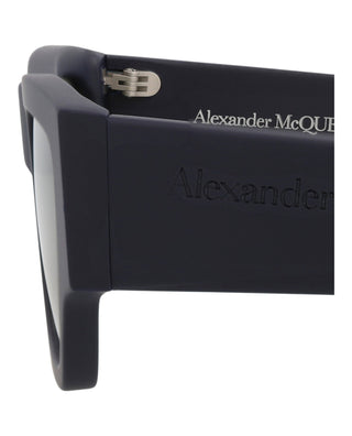Alexander McQueen AM0393S Matte Navy Sunglasses-AmbrogioShoes