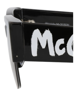 Alexander McQueen AM0405S Black Sunglasses-AmbrogioShoes