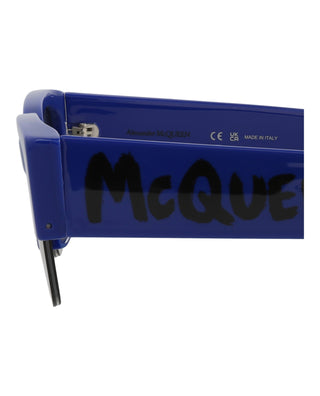 Alexander McQueen AM0405S Electric Blue Sunglasses-AmbrogioShoes