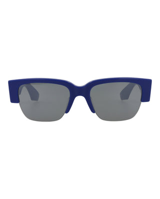 Alexander McQueen AM0405S Electric Blue Sunglasses-AmbrogioShoes