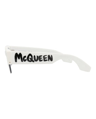 Alexander McQueen AM0405S White Sunglasses-AmbrogioShoes
