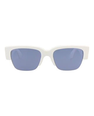 Alexander McQueen AM0405S White Sunglasses-AmbrogioShoes