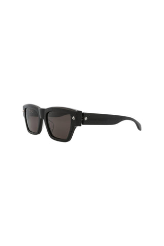 Alexander McQueen AM0409S Black Sunglasses-AmbrogioShoes