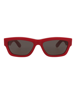 Alexander McQueen AM0419S Cherry Red Sunglasses-AmbrogioShoes