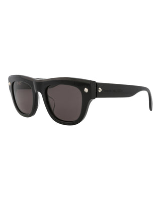 Alexander McQueen AM0425S Black w/Silver Studs Sunglasses-AmbrogioShoes