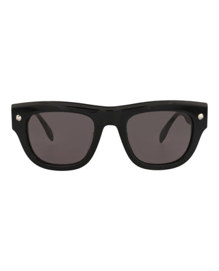 Alexander McQueen AM0425S Black w/Silver Studs Sunglasses-AmbrogioShoes