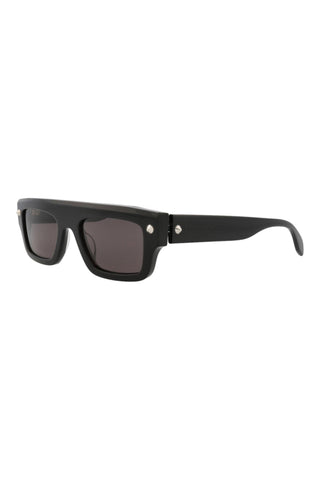 Alexander McQueen AM0427S Black w/Silver Studs Sunglasses-AmbrogioShoes