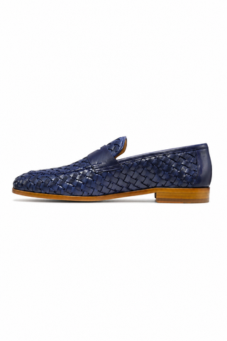 Ambrogio 21101 Woven Leather Penny Loafer-AmbrogioShoes