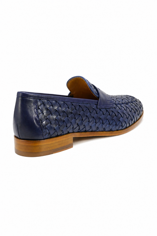 Ambrogio 21101 Woven Leather Penny Loafer-AmbrogioShoes