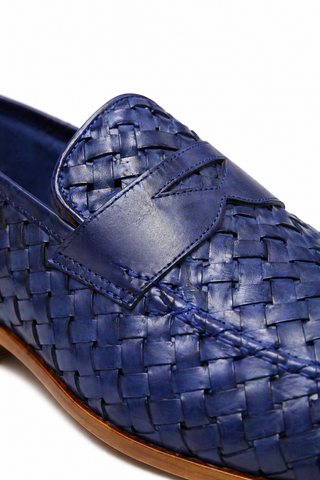 Ambrogio 21101 Woven Leather Penny Loafer-AmbrogioShoes