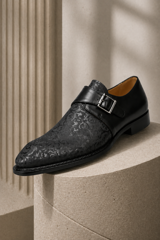 Ambrogio 21296 Leather Single Monk-Strap-AmbrogioShoes