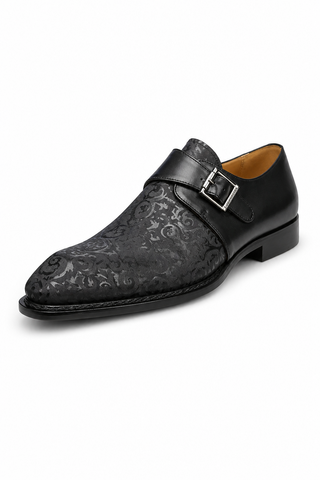 Ambrogio 21296 Leather Single Monk-Strap-AmbrogioShoes