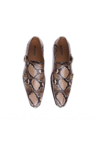 Ambrogio 40076 Monk-Straps Python Loafers-AmbrogioShoes