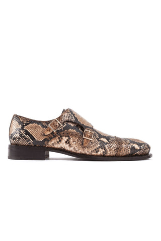 Ambrogio 40076 Monk-Straps Python Loafers-AmbrogioShoes
