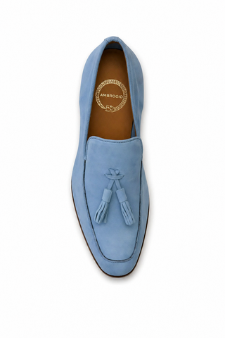 Ambrogio 9899 Suede Tassel Loafers-AmbrogioShoes