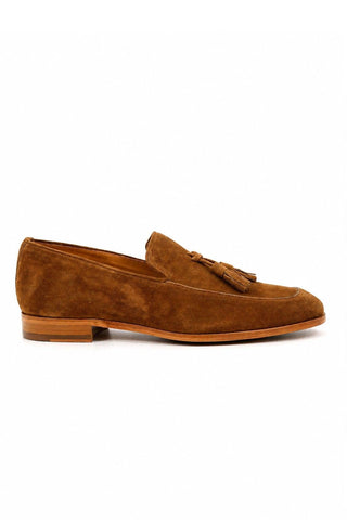 Ambrogio 9899 Suede Tassel Loafers-AmbrogioShoes