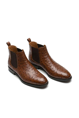 Ambrogio Anthony Ostrich Chelsea Boot-AmbrogioShoes