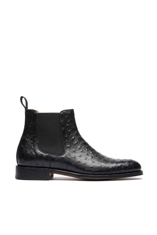 Ambrogio Anthony Ostrich Skin Chelsea Boot-AmbrogioShoes