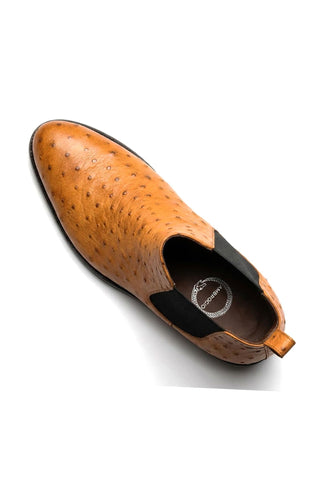 Ambrogio Anthony Ostrich Skin Chelsea Boot-AmbrogioShoes