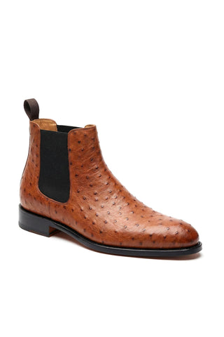 Ambrogio Anthony Ostrich Skin Chelsea Boot-AmbrogioShoes
