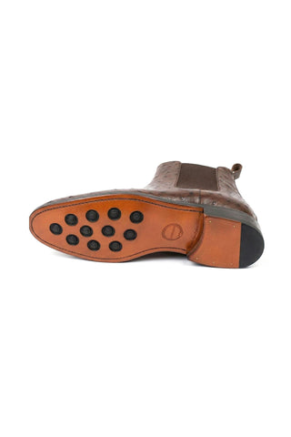 Ambrogio Anthony Ostrich Skin Chelsea Boot-AmbrogioShoes
