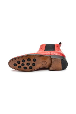 Ambrogio Anthony Ostrich Skin Chelsea Boot-AmbrogioShoes