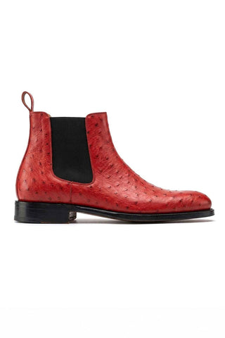Ambrogio Anthony Ostrich Skin Chelsea Boot-AmbrogioShoes