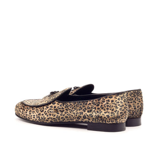 Ambrogio Bespoke Beige Fabric Belgian Loafers (AMB1768)