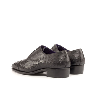 Ambrogio Bespoke Black Ostrich Derby Oxfords (AMB2239)