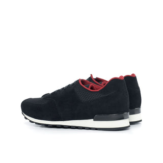 Ambrogio Bespoke Black Suede Jogger Sneakers (AMB1854)