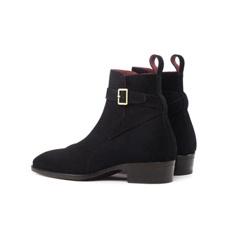 Ambrogio Bespoke Black Suede Jophpur Boots (AMB1755)