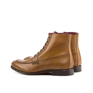 Ambrogio Bespoke Brown & Cognac Leather Moccasin Boots (AMB1604)