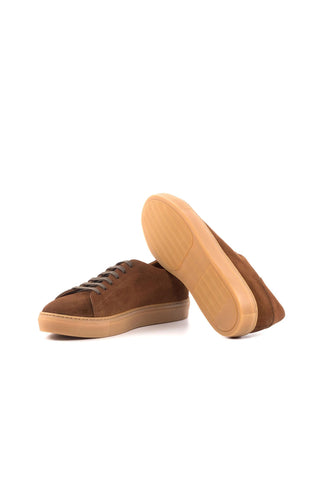 Ambrogio Bespoke Brown Suede Trainer Sneakers (AMB2529)-AmbrogioShoes