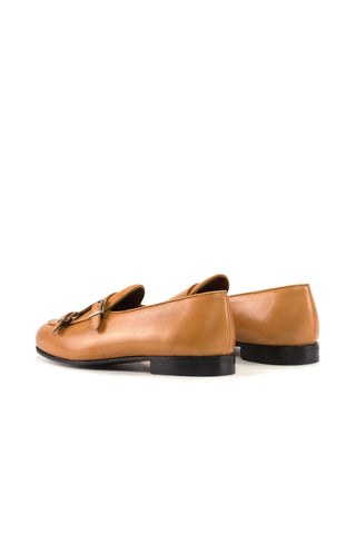 Ambrogio Bespoke Cognac Full Grain / Leather Double Monk Strap (AMB2554)-AmbrogioShoes