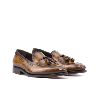 Ambrogio Bespoke Cognac Patina Leather Chelsea Boots (AMB2446)