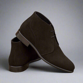 Ambrogio Bespoke Custom Black Suede Chukka Boots (AMB1989)