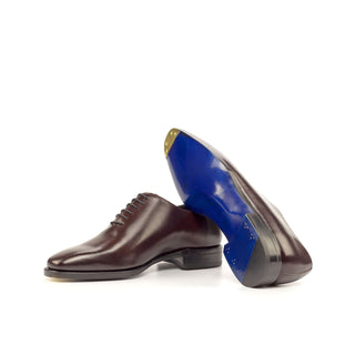 Ambrogio Bespoke Custom Burgundy Cordovan Leather Whole-Cut Oxfords (AMB1971)