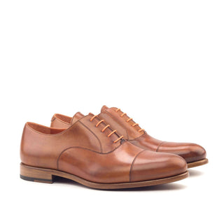 Ambrogio Bespoke Custom Cognac Leather Wingtip Oxfords (AMB1888)