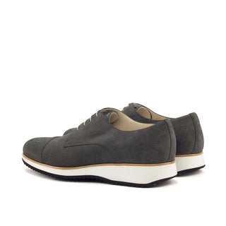 Ambrogio Bespoke Custom Gray Suede Derby Oxfords (AMB1922)
