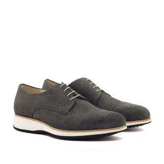 Ambrogio Bespoke Custom Gray Suede Derby Oxfords (AMB1922)
