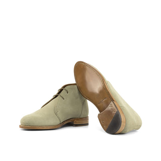 Ambrogio Bespoke Custom Sand Suede Flex Chukka Boots (AMB2198)