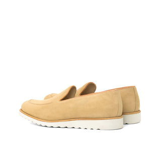 Ambrogio Bespoke Custom Sand Suede Slip-On Loafers (AMB2109)