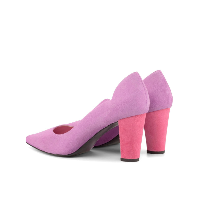 Ambrogio Bespoke Custom Women's Shoes Hydrangea Violet Suede Leather Genoa Pump (AMBW1122)-AmbrogioShoes