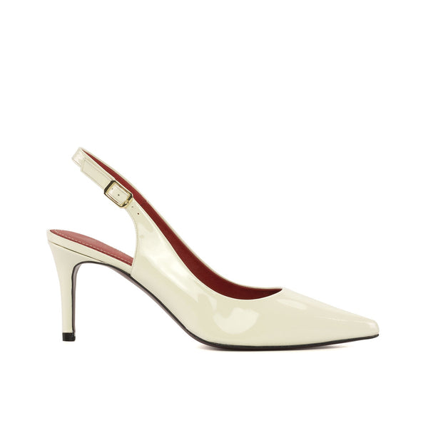 Ambrogio Bespoke Custom Women's Shoes Marble White Patent Leather Bologna Pump (AMBW1131)-AmbrogioShoes