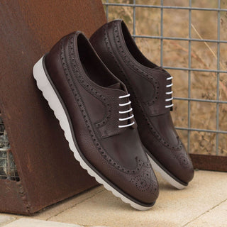 Ambrogio Bespoke Dark Brown Full Grain / Leather Longwing Oxfords (AMB1724)