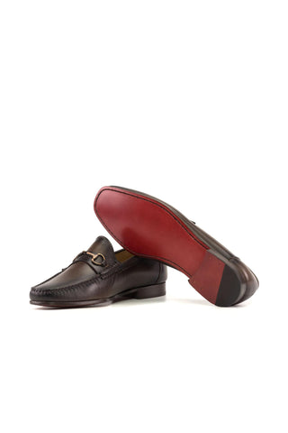 Ambrogio Bespoke Dark Brown Nappa Moccasin Loafers (AMB2550)-AmbrogioShoes