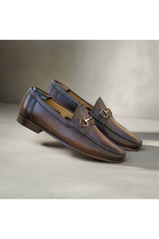 Ambrogio Bespoke Dark Brown Nappa Moccasin Loafers (AMB2550)-AmbrogioShoes